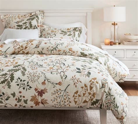 <p>With garden-fresh florals printed on crisp white organic cotton, our Laney duvet cover and shams create a pretty place to lay their head. . Pottery barn duvet covers queen